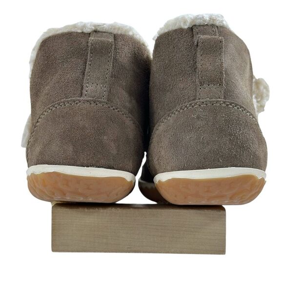 L.L. Bean Suede Leather Sherpa Lined Mountain Slipper Moccasin Ankle Boots Women - Picture 5 of 9